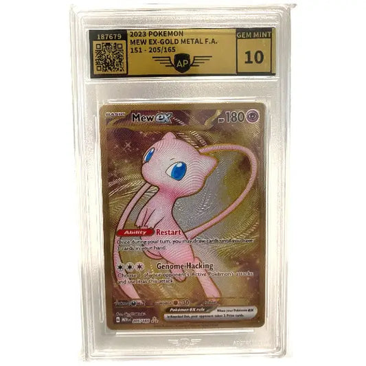 Goldene Pokemon Karte | Mew ex | Gold Metall 205/165 EN 10.0 - 1