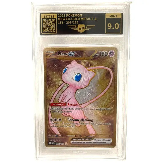 Goldene Pokemon Karte Mew ex Gold Metall 205/165 ENGLISCH - 1