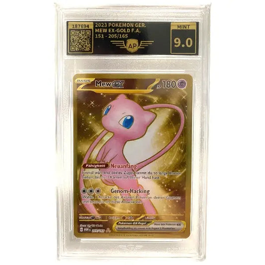 Goldene Pokemon Karte | MewEx | Deutsch 205/165 9.0 Mint - 1