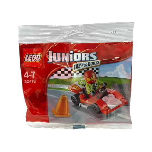 LEGO 30473 Juniors Rennwagen mit Minifigur Polybag Easy - 1