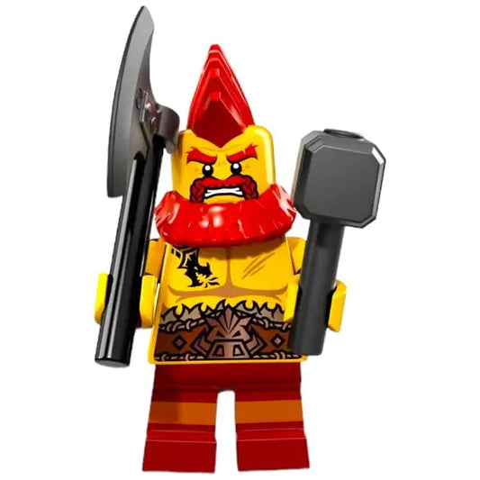 Lego Figur Kämpferischer Zwerg Nr.10 - Serie 17 Pack 71018 - 1