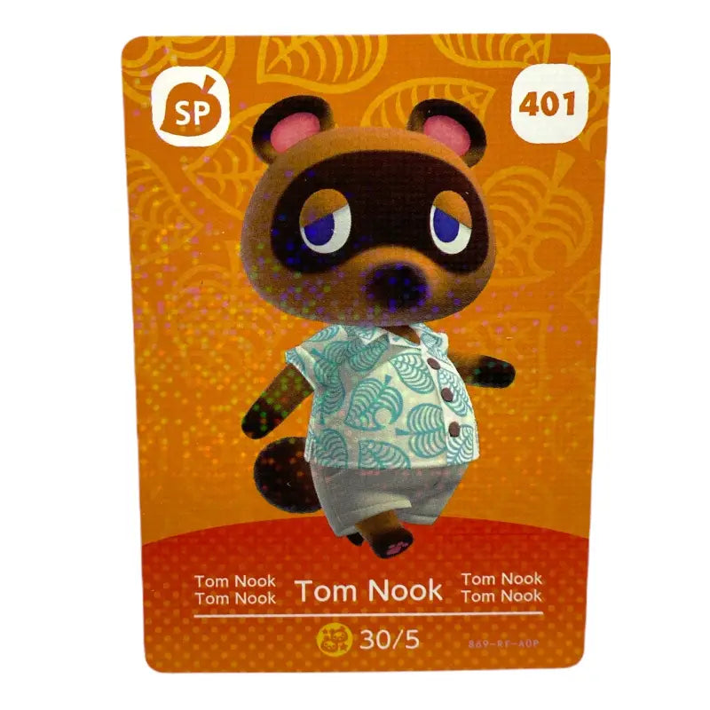 nintendo tom nook 401 amiibo animal crossing karte serie 5