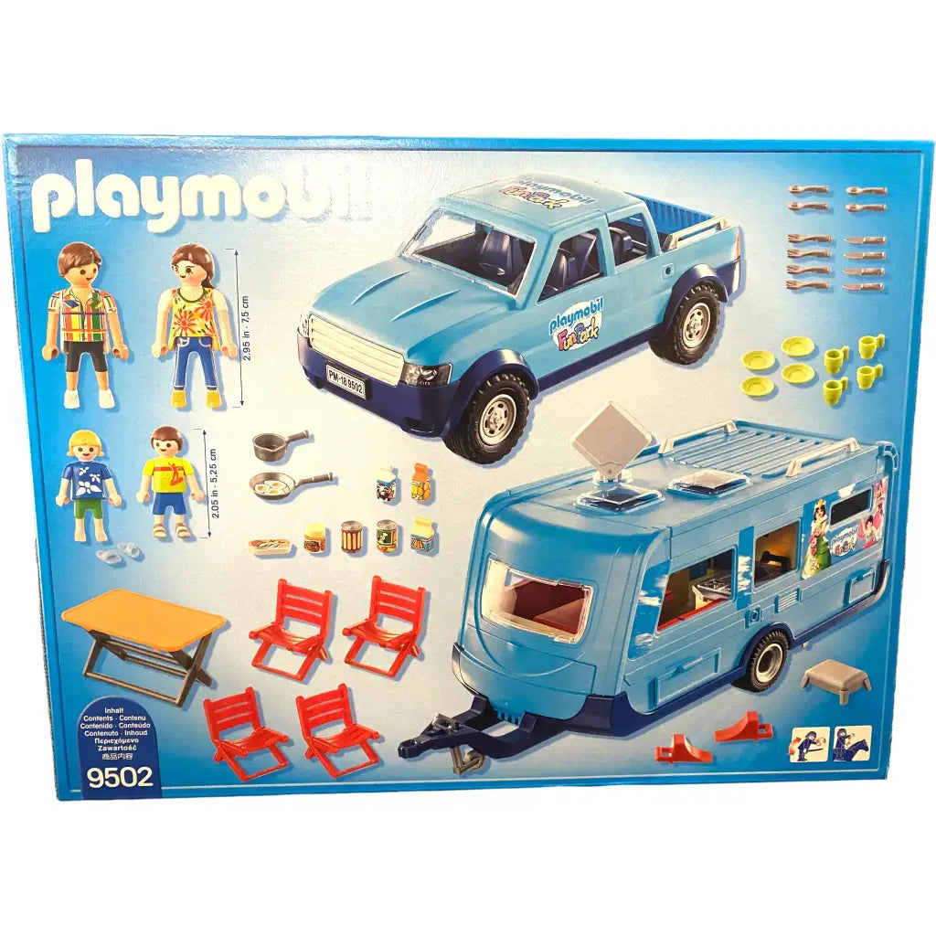 PLAYMOBIL Family Fun 9502 Pick-Up mit Wohnwagen!