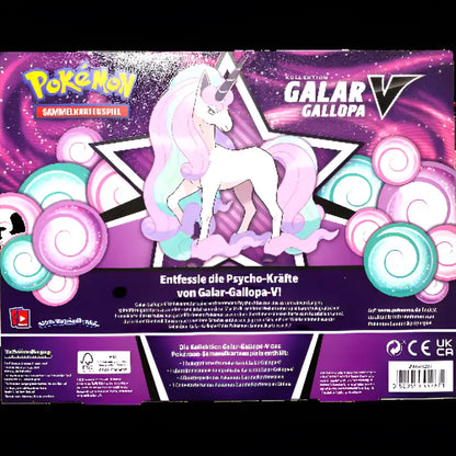 Pokemon Galar Gallopa V Kollektion - 4 Booster - XXL Promo