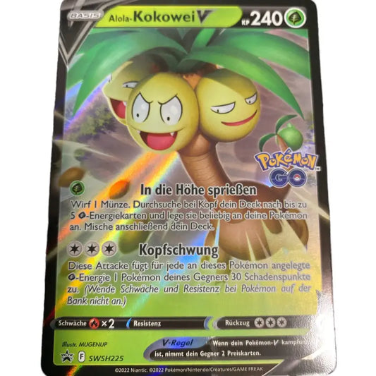 Pokemon Go Promo Karte Alola-Kokowei V SWSH225 Full Art | Deutsch - 1