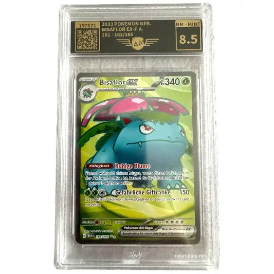 Pokemon Karte Bisaflor EX🔥| 8.5 AP Grading 182/165 - 1