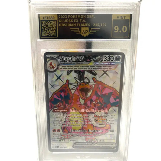 Pokemon Karte Glurak ex 🔥| 9.0 Mint AP Grading 215/197 - 1