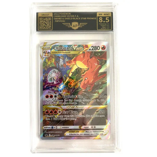 Pokemon Karte Glurak VStar 🔥| 8.5 AP Grading SWSH262 - 1