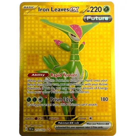 Pokémon Karte Gold Iron Leaves 213/162 Sammelkartenspiel - 1