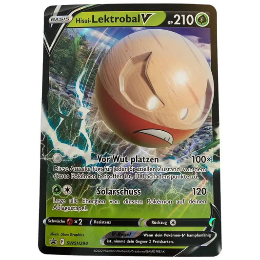 Pokemon Karte groß Hisui-Lektrobal V SWSH294 Full Art|Deutsch - 1