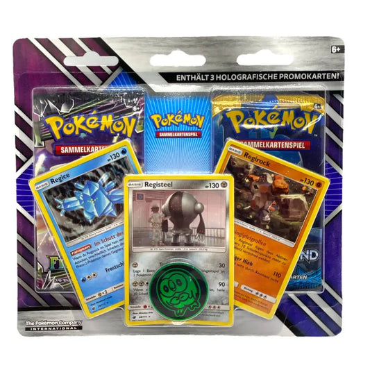 Pokemon Karten 2er Pack Booster Sonne Mond Regice Registeel - 1