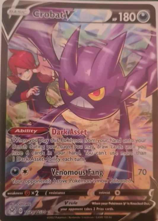 POKEMON Karten-CrobatV Full Art TG20/TG30 -Lost Origin