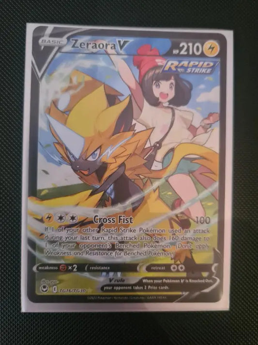 POKEMON Karten -ZeraoraV Rapid Strike TG16/TG30 Silver