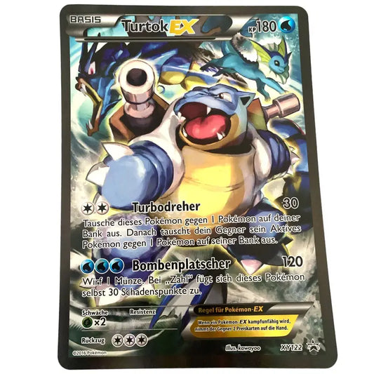 Pokemon Promo XXL Karte Turtok EX XY122 Full Art | Deutsch - 1