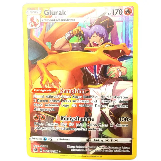 Pokemon Sammelkarte Glurak Full Art Deutsch TG03/TG30 Mint - 1