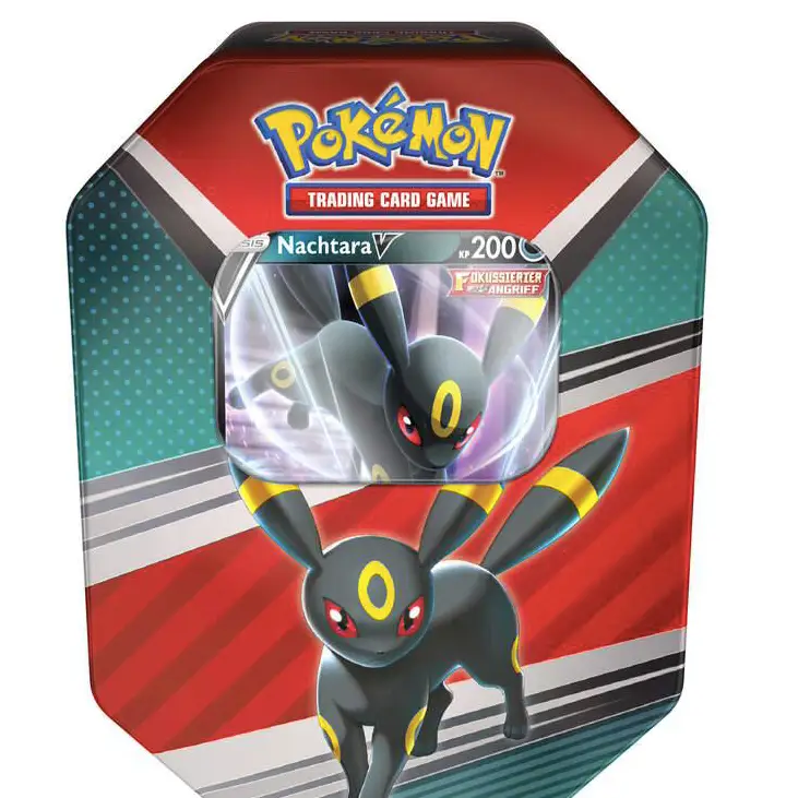 Pokémon Tin Box Nachtara V mit 4 Boosterpacks Deutsch Nr.99!
