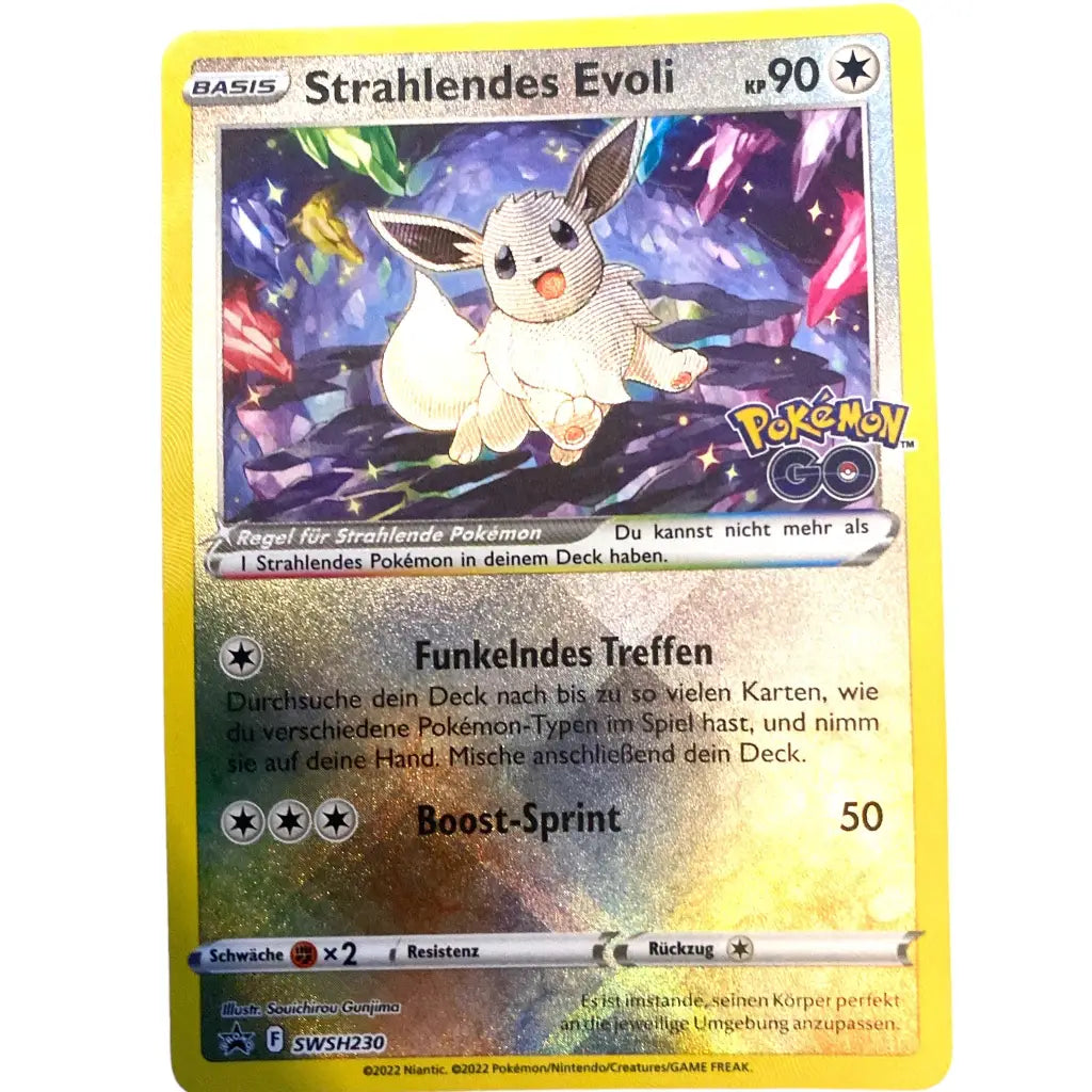 Pokémonkarte Strahlendes Evoli Pokemon SWSH230 Holo Deutsch